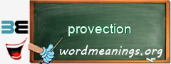 WordMeaning blackboard for provection